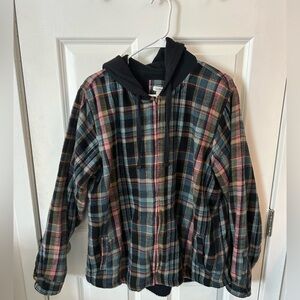 L.L. Bean plaid Sherpa lined jacket